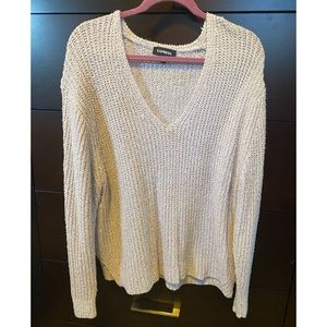 Express Light Lavender V Neck Sweater